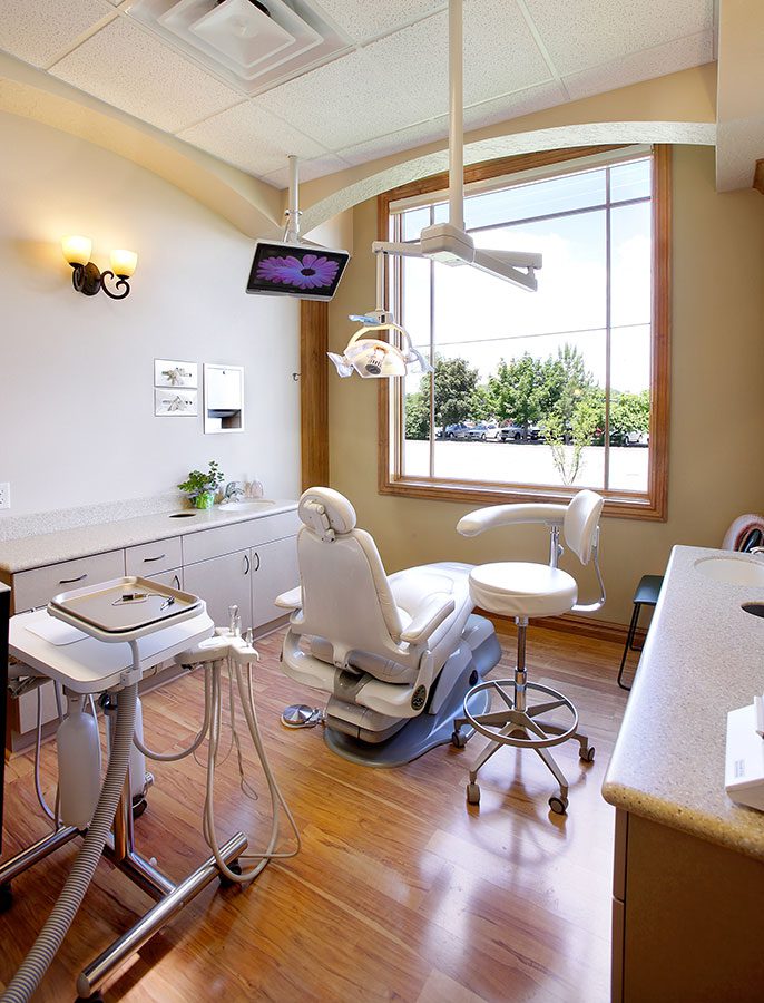 interior of a modern dentists office